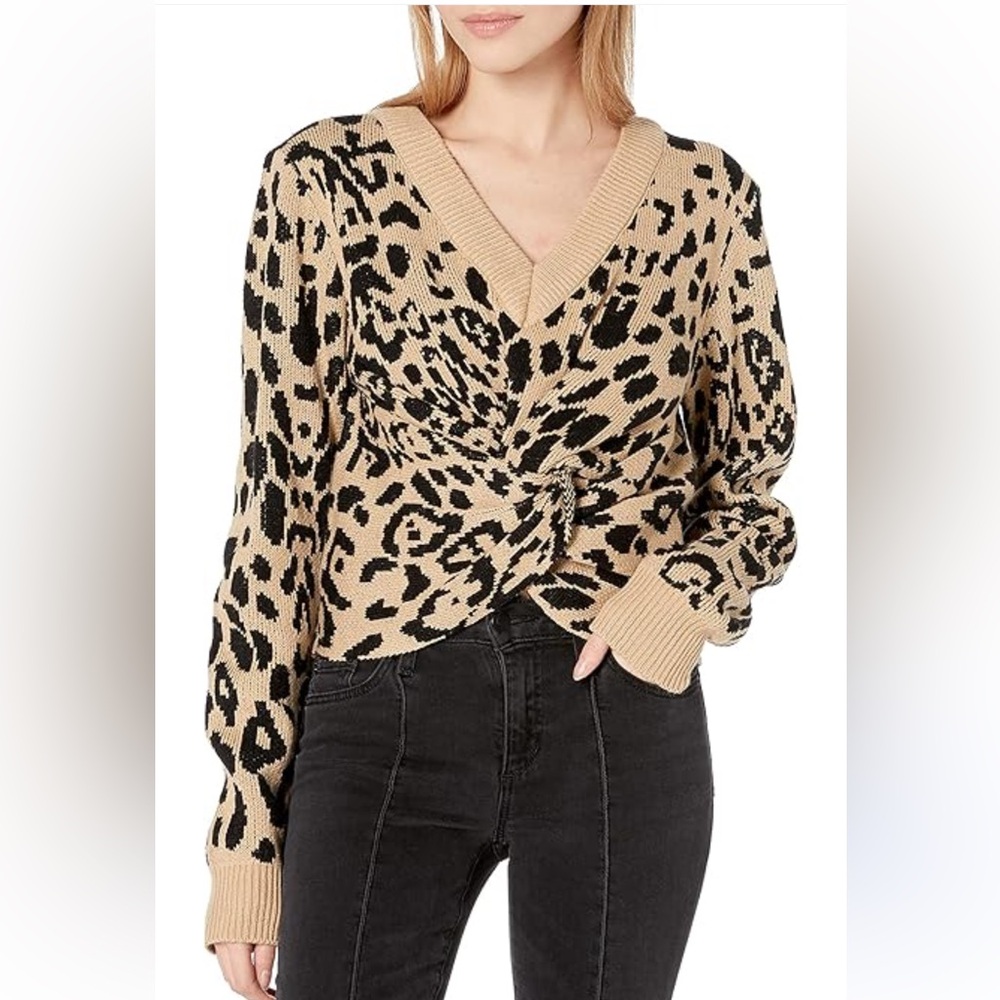 NWOT J.O.A Cheetah Sweater